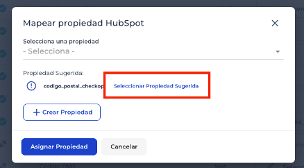 seleccion propiedad sugerida